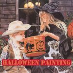 Halloween painting slide