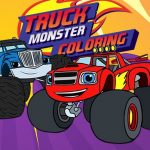 Knjiga za barvanje tovornjaka Blaze Monster Truck