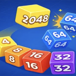 Snake 2048: Cube Merge